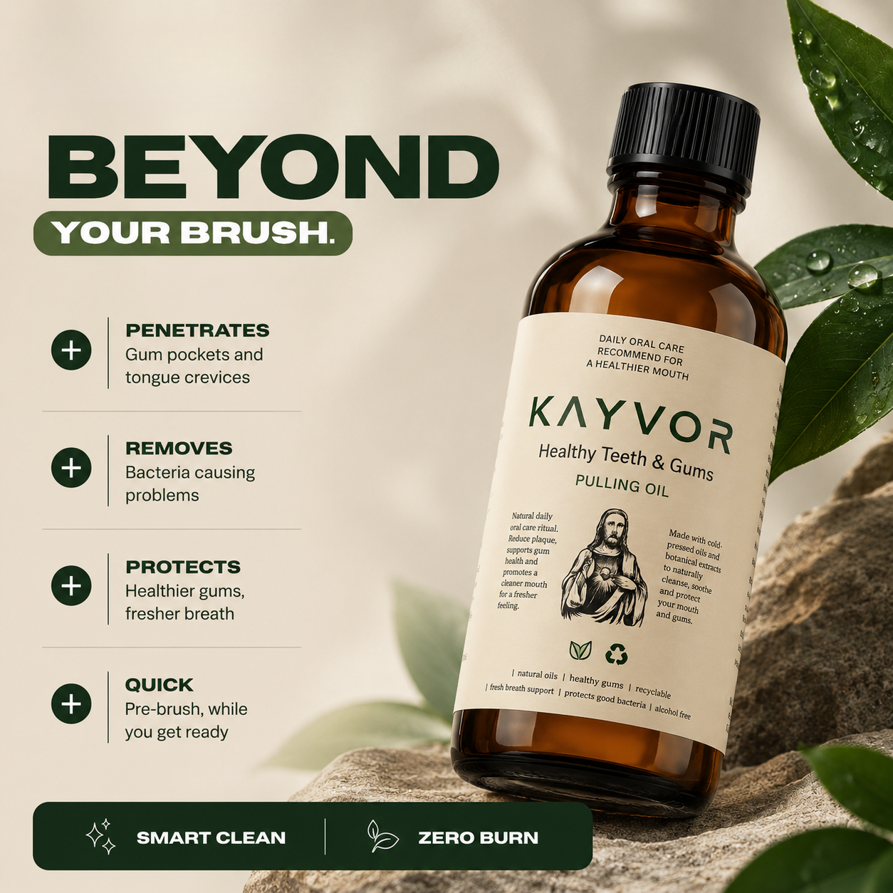 Kayvor® All-In-One Natural Oil Pulling Rinse - 1001